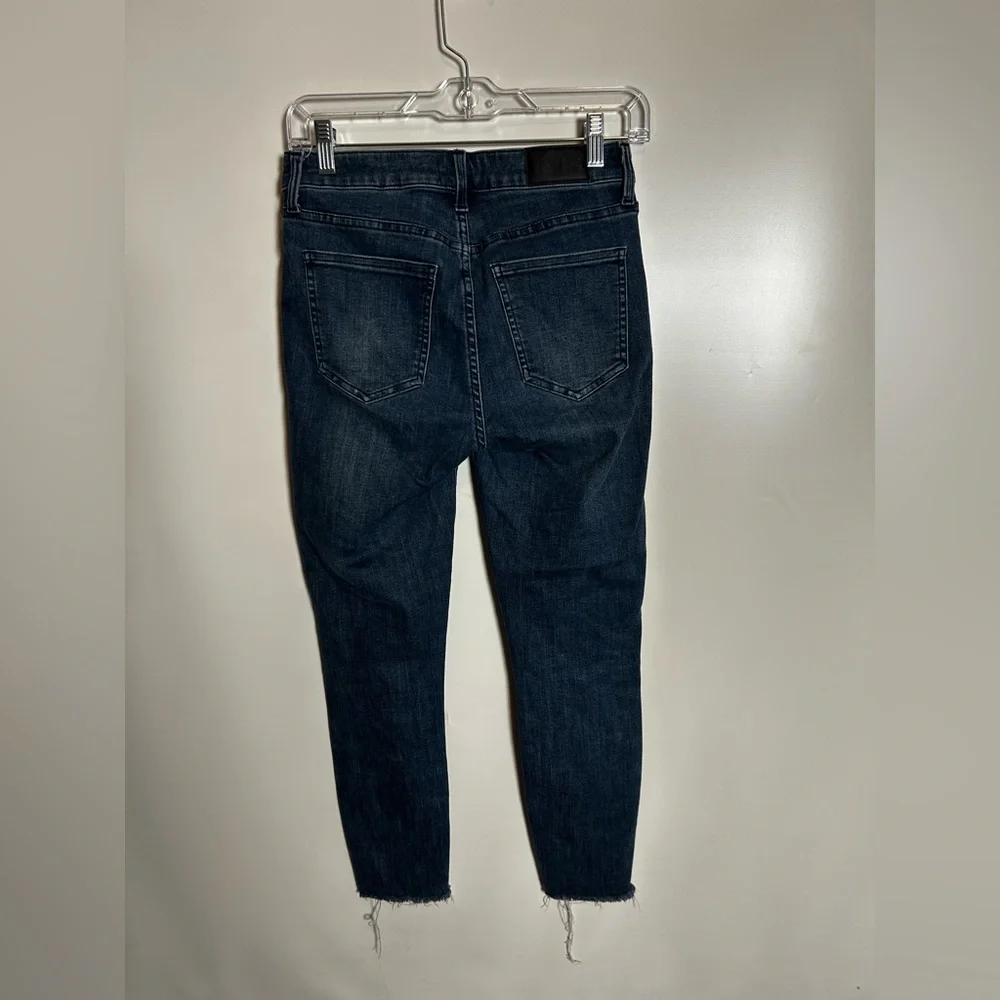 Pistola High Rise Dark Wash Raw Hem Skinny‎ Jeans